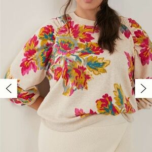 Floral Crew Neck Sweater